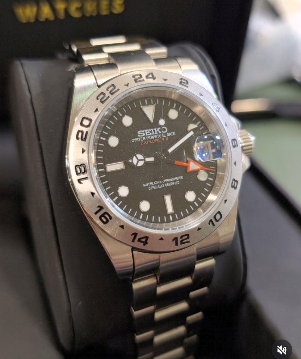 SEIKO-LEX BLACK EXPLORER GMT