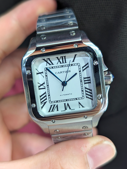 C Santos Silver Medium 38mm