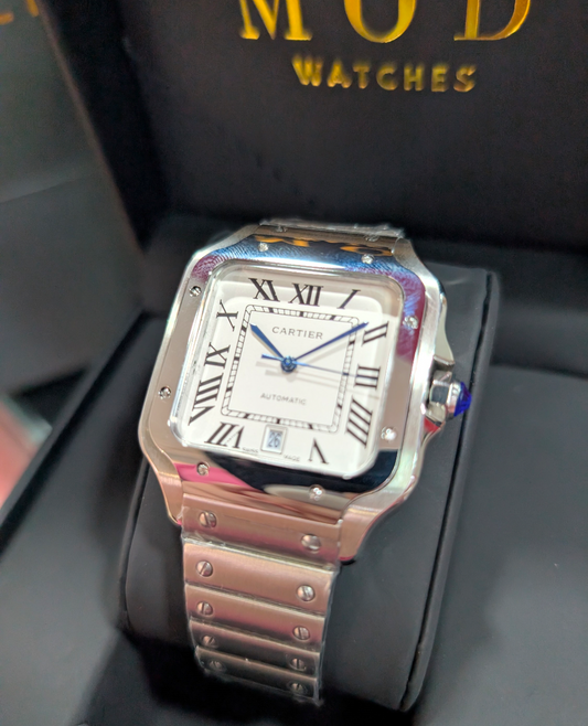 C Santos Silver XL (43mm)