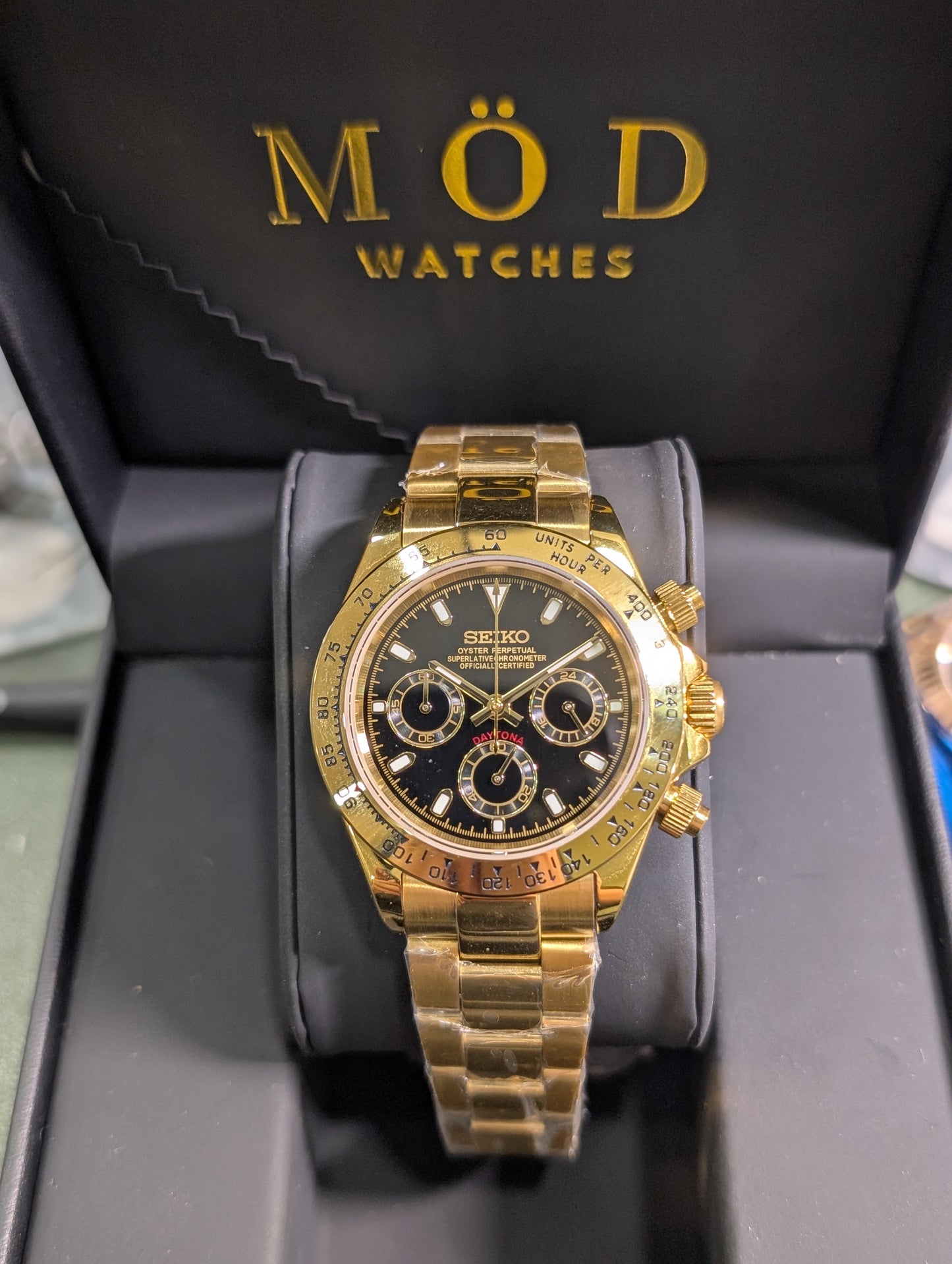 SEIKO-LEX GOLD DAYTONA (Black Dial)