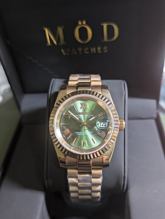 SEIKO-LEX ROSE GOLD PRESIDENT DJ OLIVE (40MM)