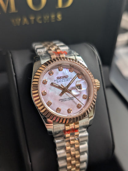 SEIKO-LEX TWO TONE ROSE GOLD MOP DIA DJ (31MM)