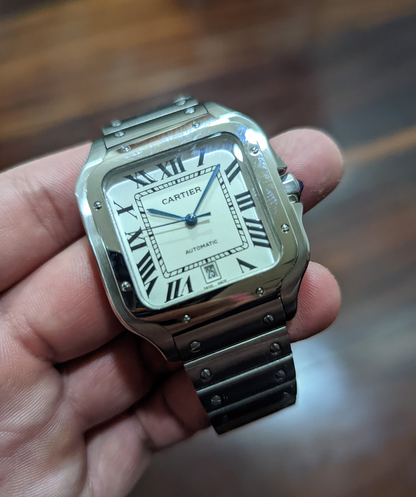 C Santos Silver XL (43mm)