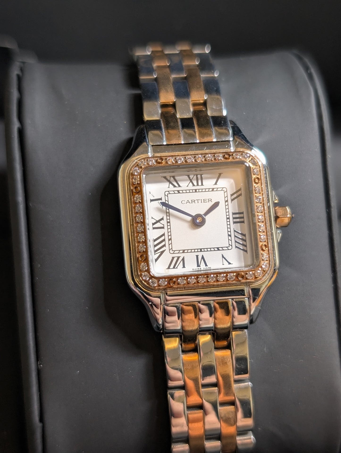 C Mini Panthere Two tone Rose Gold with diamonds