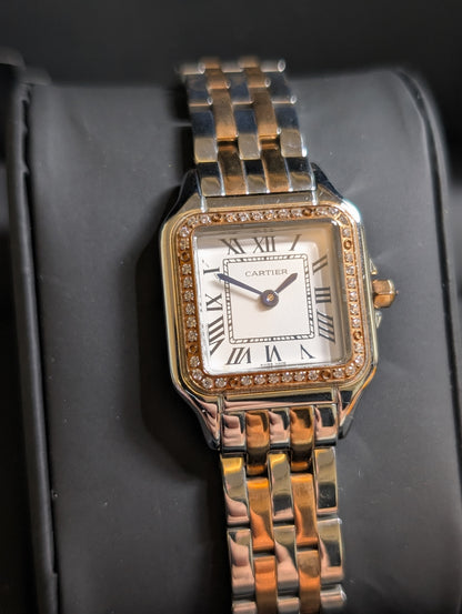 C Mini Panthere Two tone Rose Gold with diamonds