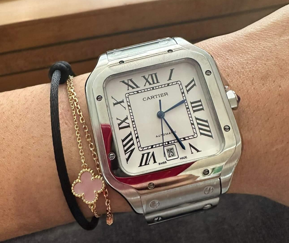 C Santos Silver XL (43mm)