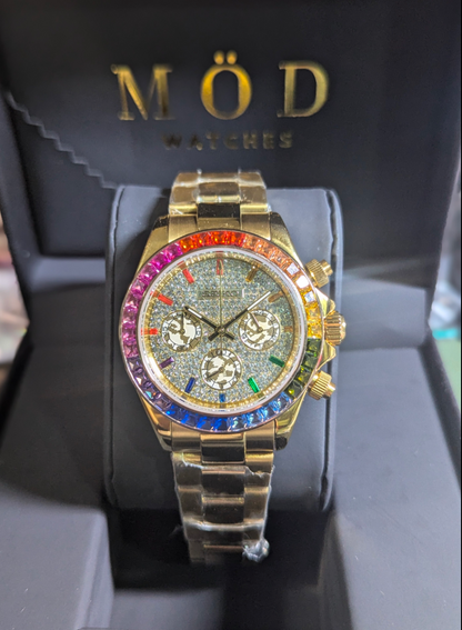 SEIKO-LEX ICED OUT YELLOW GOLD DAYTONA