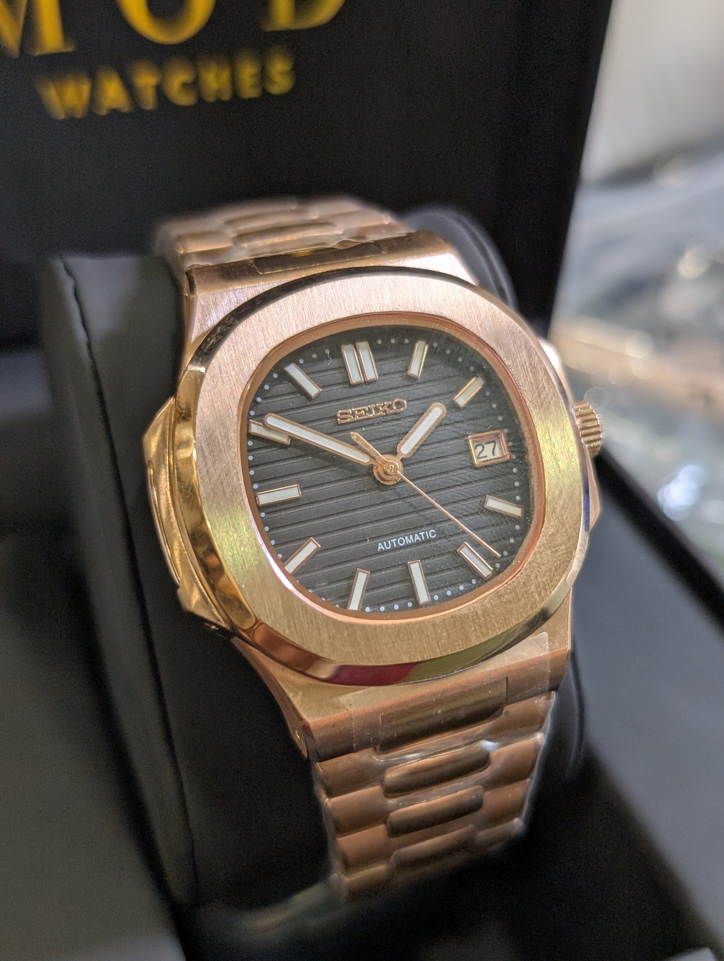 SEIKONAUT ROSE GOLD BLACK