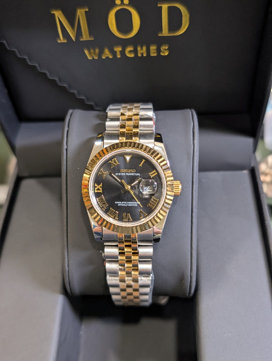 SEIKO-LEX TWO TONE YELLOW GOLD DJ (Black Dial 31MM)