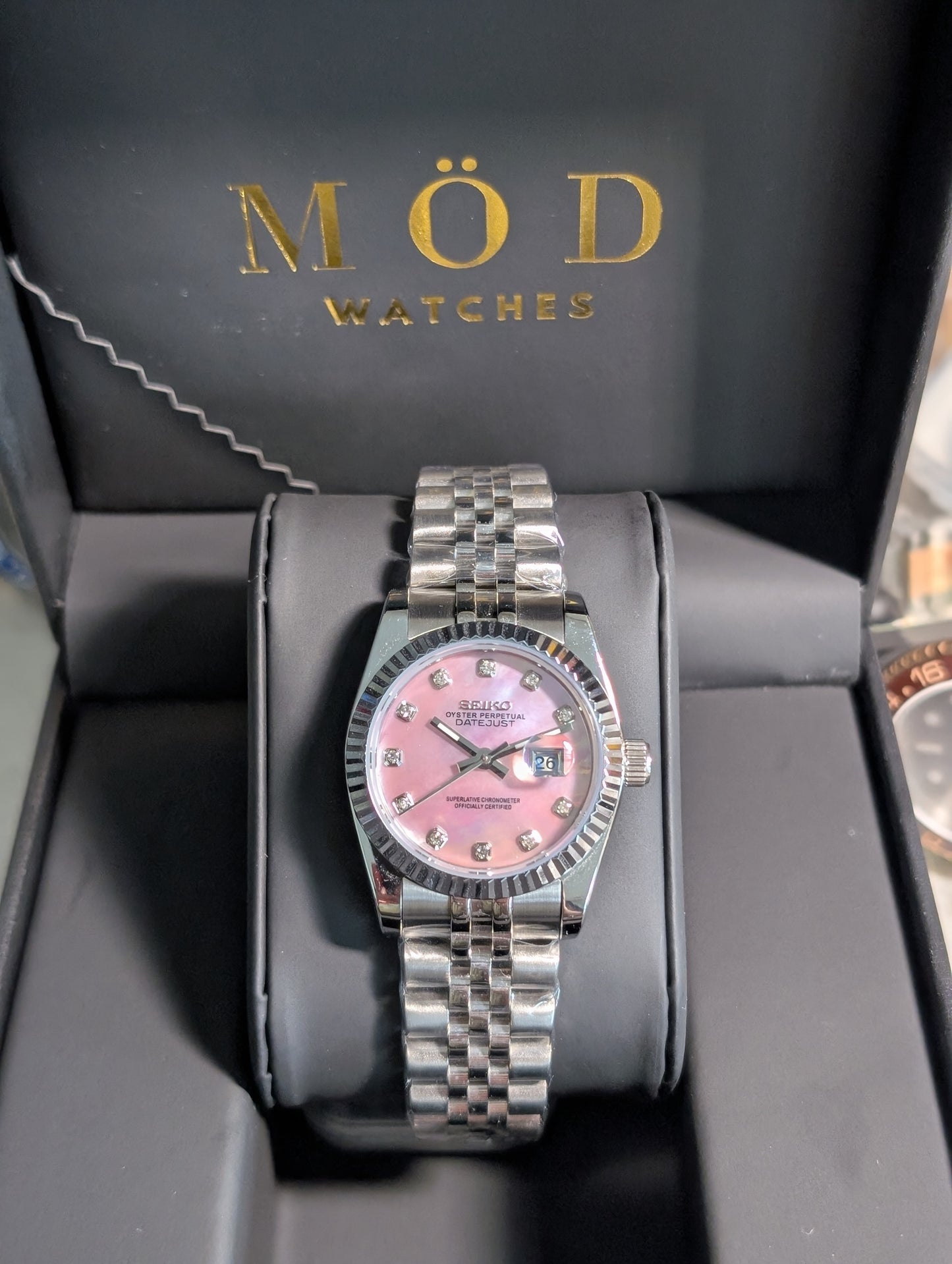 SEIKO-LEX MOP TWO TONE ROSE GOLD DIA DJ (31MM)