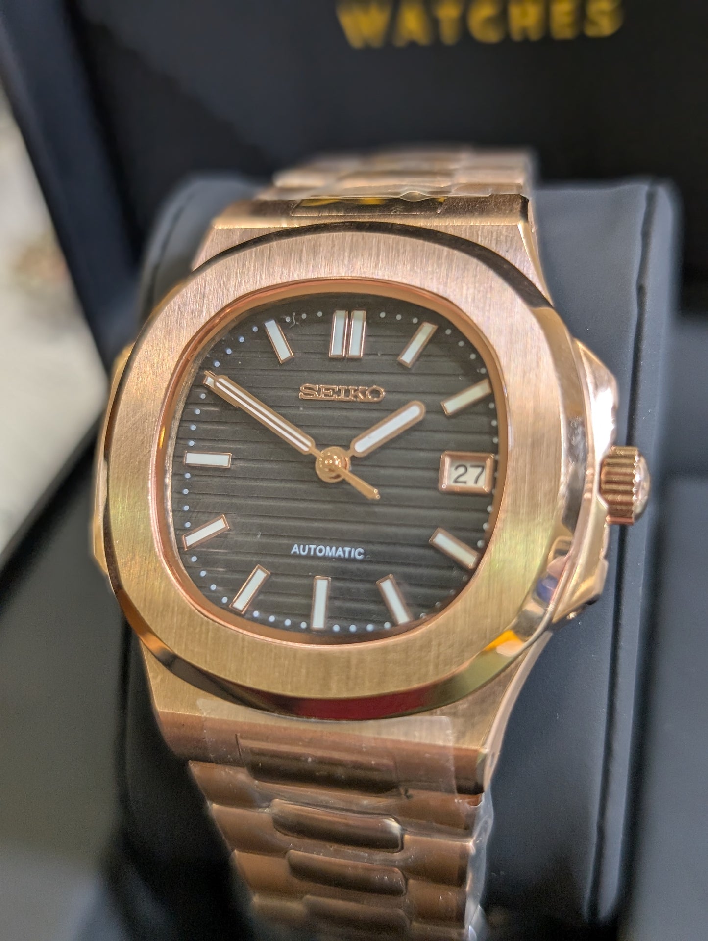 SEIKONAUT ROSE GOLD BLACK
