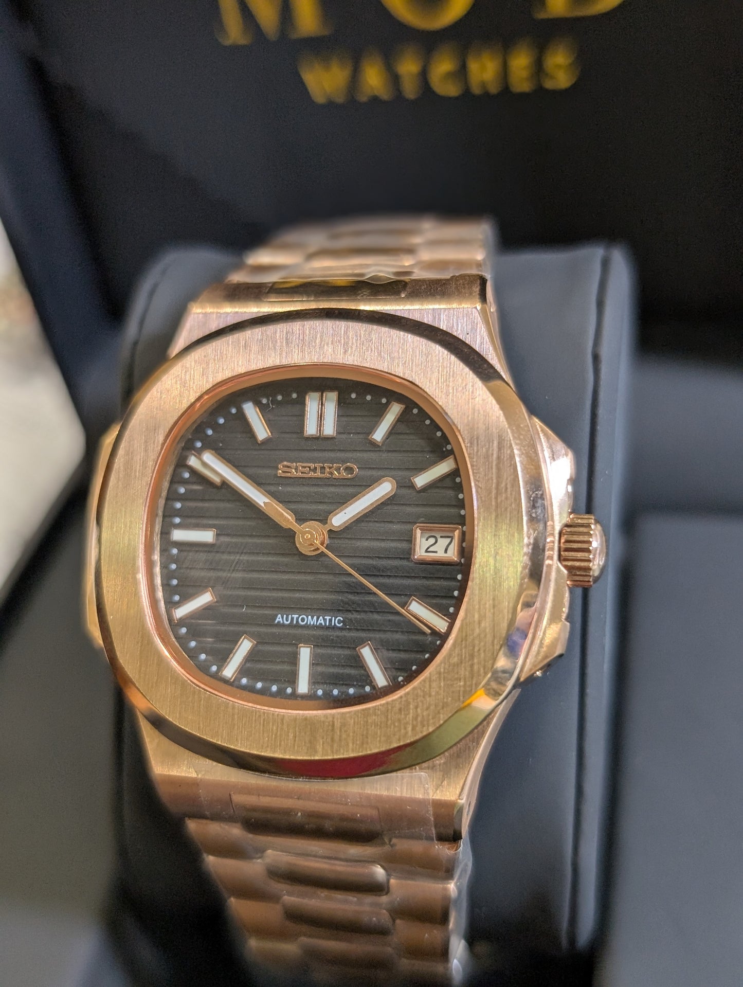 SEIKONAUT ROSE GOLD BLACK