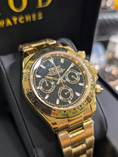 SEIKO-LEX GOLD DAYTONA (Black Dial)